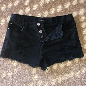 Forever 21 distressed high waisted shorts